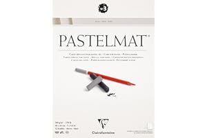 Clairefontaine 96001C Pastelmat White, glued, 18x24cm, 18 x 24 cm