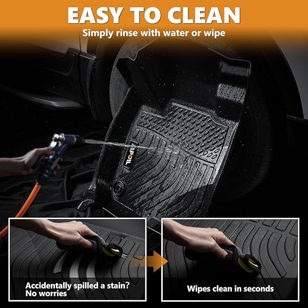 AIPOIL® FLOOR MATS & CARGO LINER SET FOR KIA STINGER AWD MODELS 2018-2024 | TPE ALL WEATHER PROTECTION HEAVY DUTY NON-SLIP AUTOMOTIVE | FULL SET FLOOR LINERS ACCESSORIES, BLACK