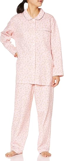 Amazon ウイング ワコール パジャマセット パジャマ 長袖 長ズボン 木の実と葉っぱ Ep6080 レディース パジャマ ルームウェアセット 通販