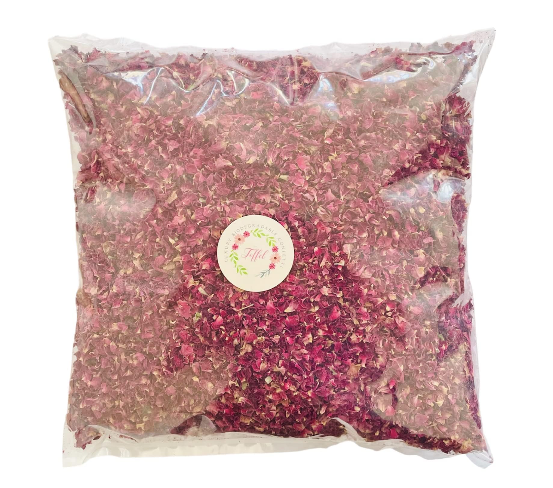 TOFFEL Biodegradable Natural Flower Petal Wedding Confetti | 4 Litres (50 Guests) | 250g Large | Dried Rose Petals, 100% Natural Eco Friendly Confetti | Potpourri, Candle making, Table Decorations