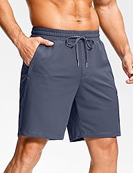 Men's Workout Shorts with Zipper Pockets 7 Inch
