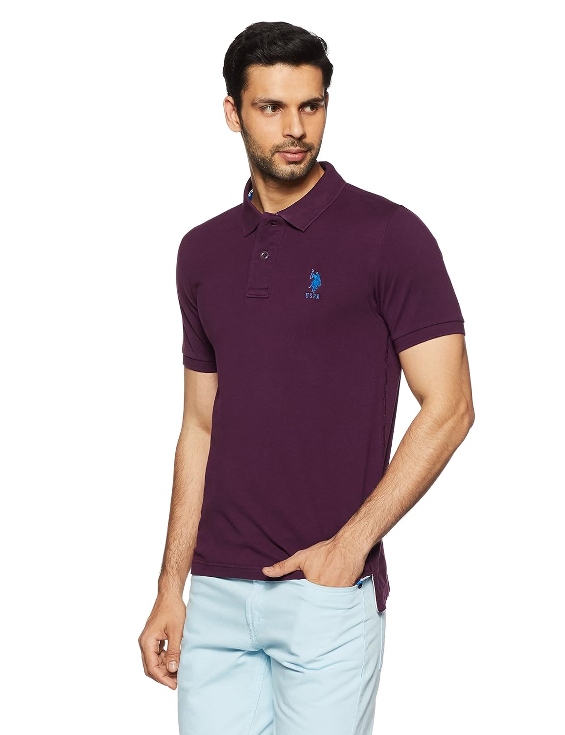 us polo association men's solid regular fit polo