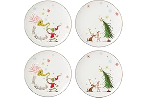 Lenox 894166 Merry Grinchmas Assorted Accent Plates, Set of 4