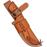Ottoza Top Grain Leather Knife Sheath for Fixed Blade Knives - Vertical Holster for Belt, Knife Holder No:334