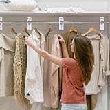 mwellewm 30 PCS Wardrobe Dividers White PVC Clothes Shelf Hanger Rack Tags view 5