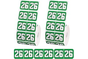 SINBANA 1000pcs 2026 Year Stickers, 3/4x1-1/2 Inch 26 Year Colored Self-Adhesive Stickers File Folder Labels Decals for Tab File Folders Office Supplies (Dark Green)