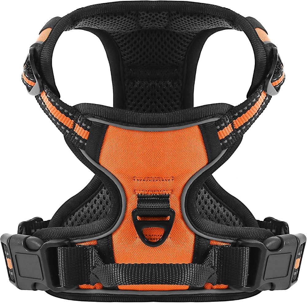 Belababy Dog Harness Small Medium Large No Pull Adjustable Reflective Front