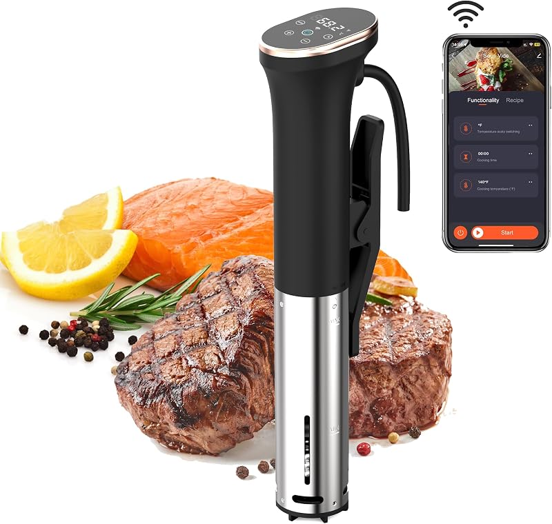 Karinear Sous Vide Machine WIFI 1100W Immersion Circulator Stainless Steel