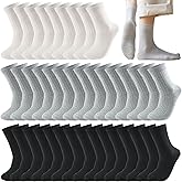 8-20 Pairs Crew Athletic Socks for Women Moisture Wicking Cushion Crew Socks for Sport Running Traveling