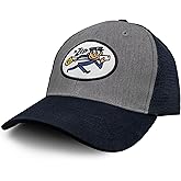 Tee Luv USPS Mr Zip Cartoon Mascot Baseball Hat (Gray/Navy Blue)