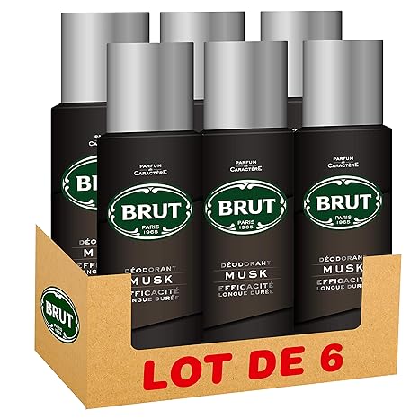 Brut Deodorant Herren Spray Musk 200 ml – 6er-Pack