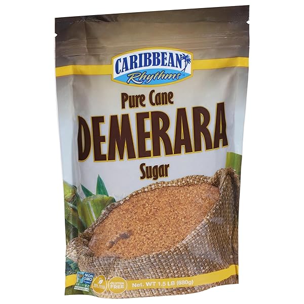 CARIBBEAN RHYTHMS PURE CANE DEMERARA SUGAR, 1.5 LB.