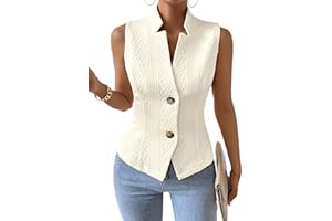 Mina Self Women's 2025 Winter Sleeveless Sweater Vest Top - Warm Knit Stretchy Lightweight Casual Office Slim Fully Lined
