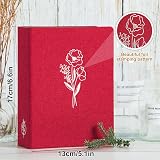 Lanpn Small Photo Album 6x4 2 Packs 100 Photos Portrait Linen Red view 2