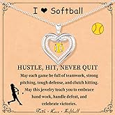 Fervia Easter Basket Stuffers - Softball/Volleyball/Baseball/Soccer/Football/Basketball/Golf/Pickleball/Tennis Infinity Heart Necklace for Girls Women Sport Jewelry Gifts for Daughter Sports Fans
