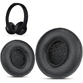 Krone Kalpasmos Beats Solo 3 earpad Replacement for Solo 2 &amp; Solo 3, Black | Soft Memory Foam Beats Solo 3 Replacement Ear Pads with Protein Leather, Durable Beat Headphone Cover for Solo 2/3 Headphones