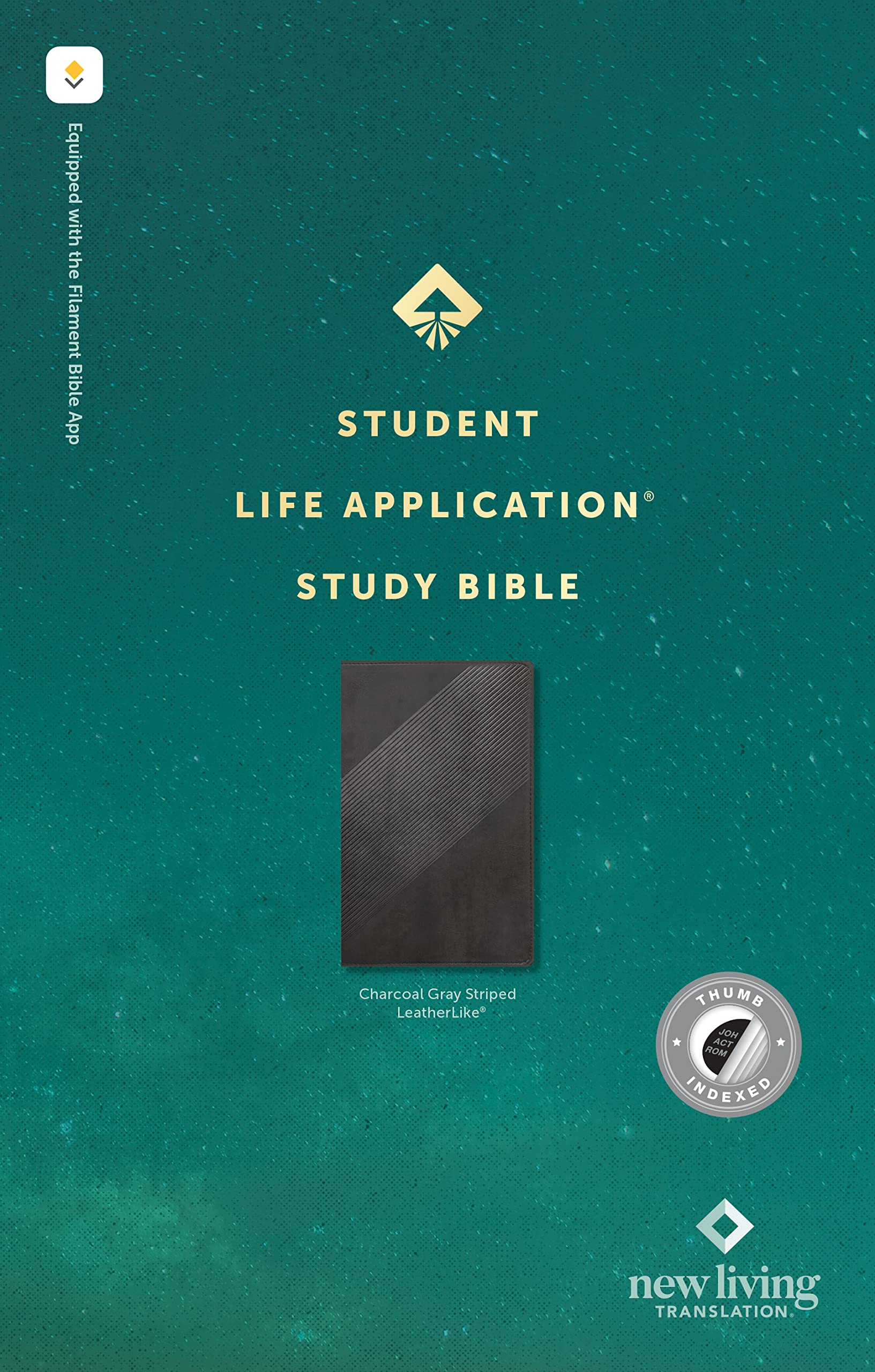 NLT Student Life Application Study Bible, Filament Enabled (LeatherLike, Charcoal Gray Striped, Indexed, Red Letter) NLT Student Life Application Study Bible, Filament Enabled (LeatherLike, Charcoal Gray Striped, Indexed, Red Letter) Imitation Leather