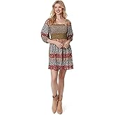 Jessica Simpson Womens Aldan Smocked Knee Length Dress