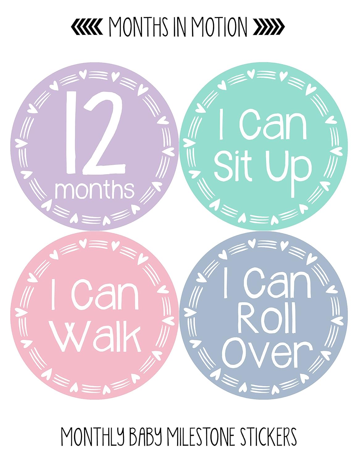 在庫あり 即出荷可 1年生のベビーガールマンスステッカー ベビーマンスリーマイルストーンステッカー 写真記念品 B07f45dbv8 枚セット シャワーギフト 撮影用小道具 Www Eps Com Do