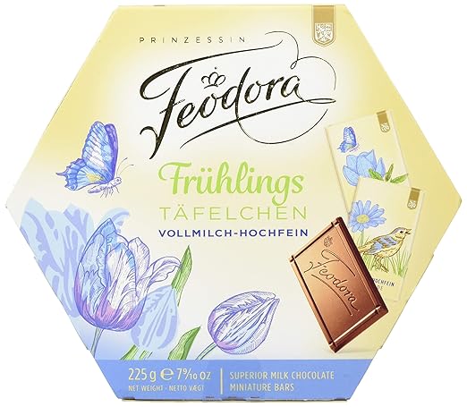Feodora Frühlings-Täfelchen Vollmilch-Hochfein, 4er Pack (4 x 225 g)