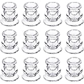 Clear Glass Candle Holders Set of 12-Taper Candlestick Holders Bulk for Wedding, Decoration and Dinning