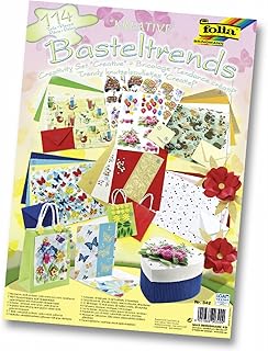 folia 942 - Basteltrends Kreativ, 114 Teile - Kreativset für Kinder und Erwachsene mit verschiedenen Trendmaterialien