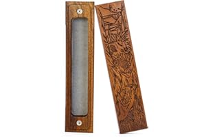 Poludie Sapele Wooden DND Dice Box, D&D Dice Holder 7 Die Dice Case with Felt Lined Magnetic Lid for D&D Tabletop Game(Wendigo)