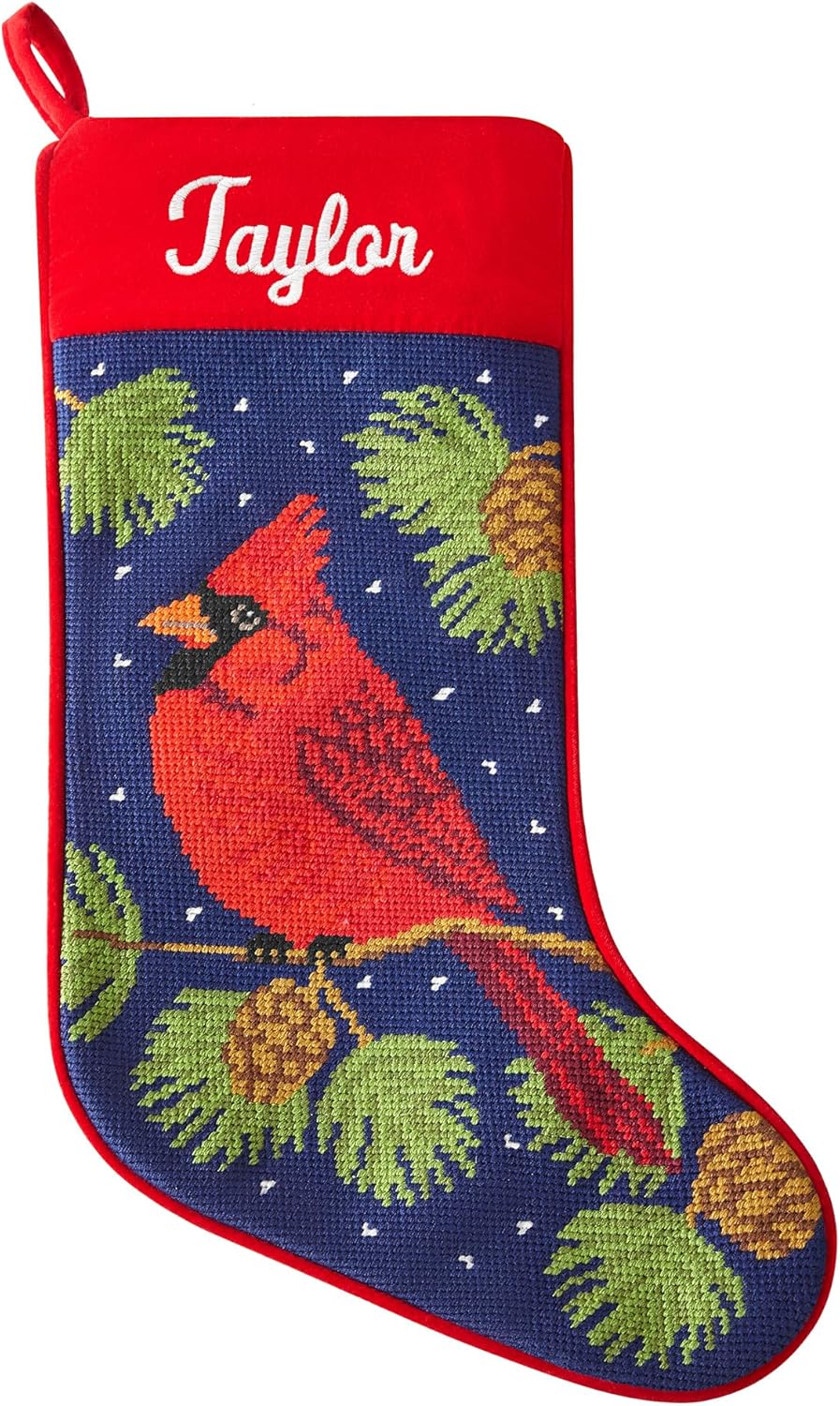 Stockings & Holders - Let's Make Memories Personalized Needlepoint Christmas Stocking - Embroidered Family Stockings - Old-Fashioned Christmas Décor - Mantel Décor - 8