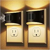 DORESshop LED Night Light[2 Pack], Night Lights Plug into Wall, 3 Mode Plug in Night Light with Motion Sensor, Dusk to Dawn S
