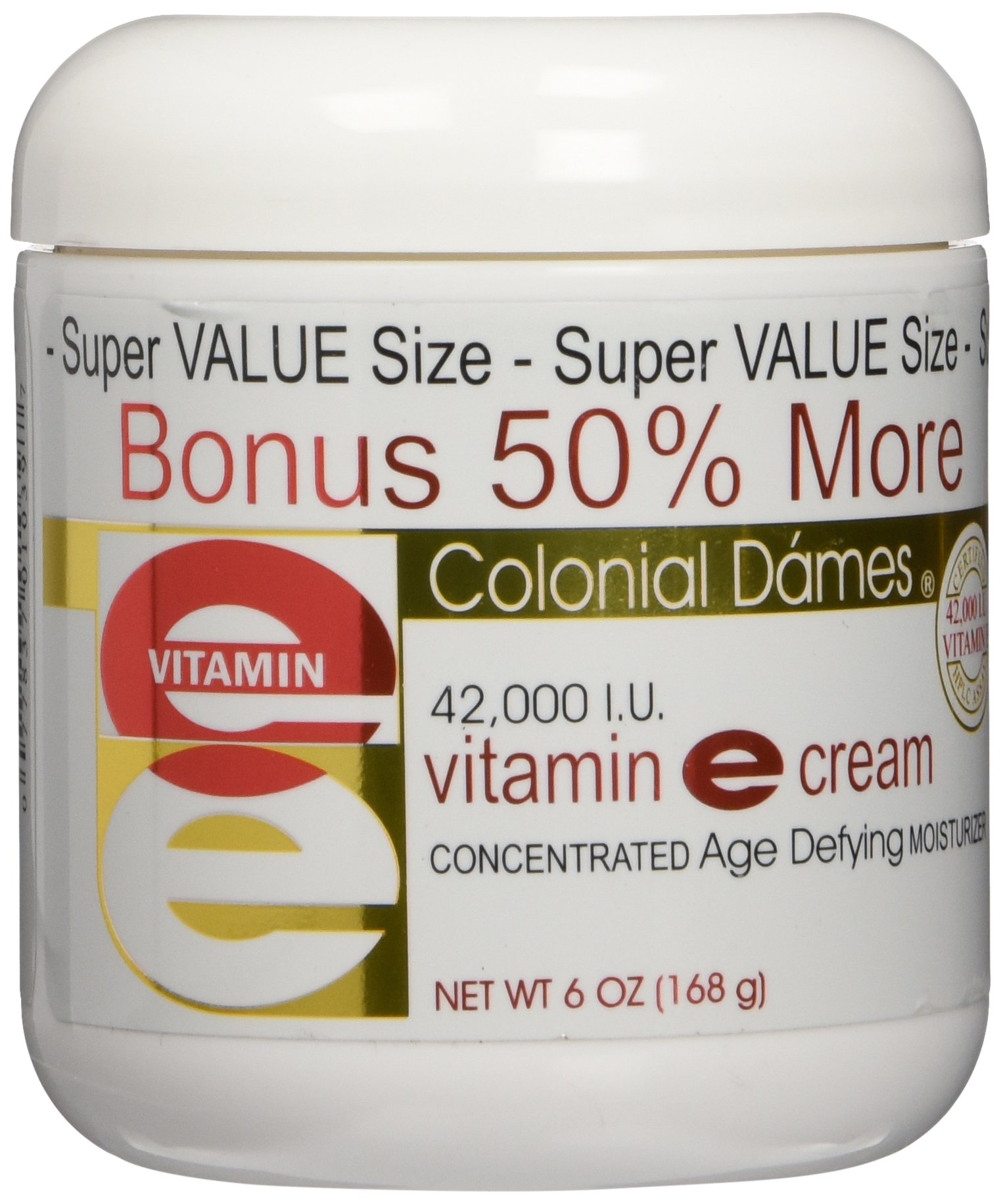 Amazon.com : Colonial Dames Vitamin E Cream, 28, 000 IU, 4 oz. : Scar ...