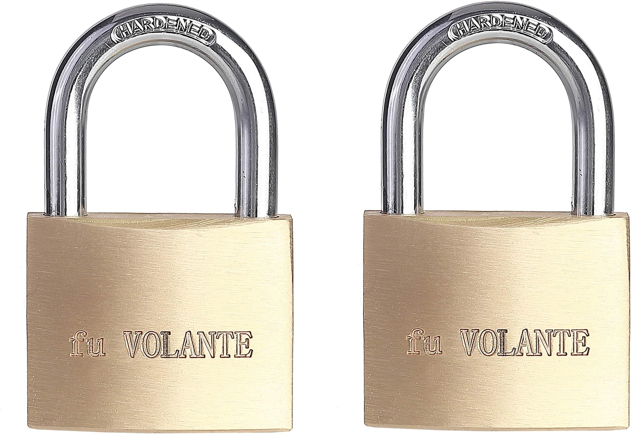Solid Brass Keyed Alike Padlock,1.18 inch (30mm) Wide Body, with Hardened Steel Shackle Lock for Sheds, Storage Unit, Gym and Fence, 2 Pack