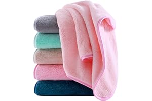 Cosy Family 6 Pack Ultra Soft Microfiber Absorbent Hand Towel, Silk Hemming Towels for Bathroom - Quick Drying - Perfect for Bath, Fitness, Gym, Shower, Hotel, and Spa - 16x28 Inch, Light Color