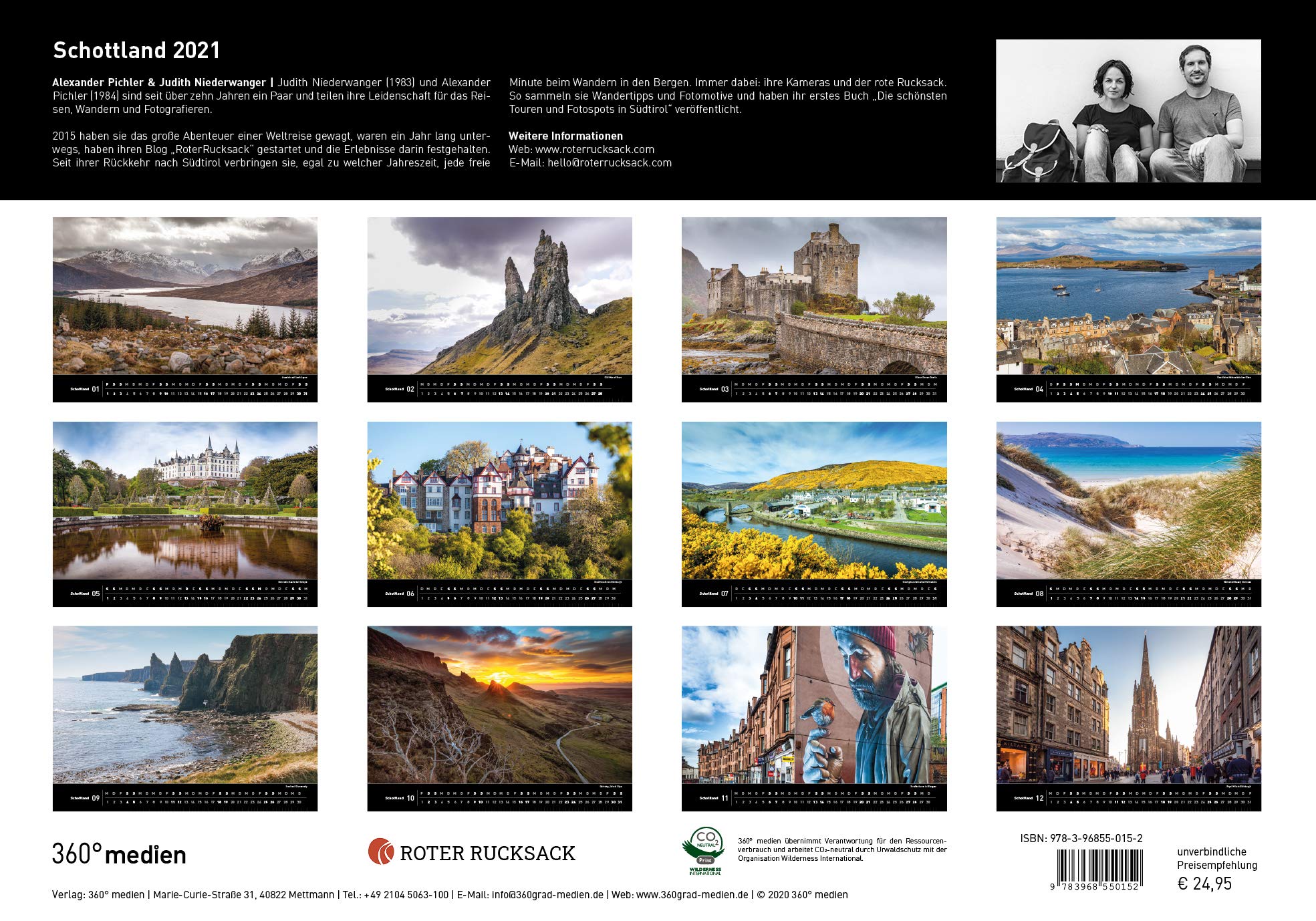 360 Schottland Premiumkalender 2021 360 Premiumkalender 2021 Amazon De Judith Niederwanger Bucher