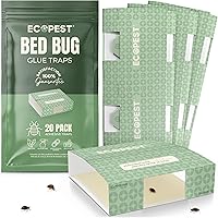 Bed Bug Glue Traps – 20 Pack | Sticky Indoor Pest Control Trap for Use with Beds and Other Furniture | Adhesive Crawling Inse