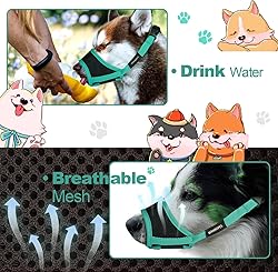 Dog Muzzle, Soft Nylon Muzzle for Small Medium
