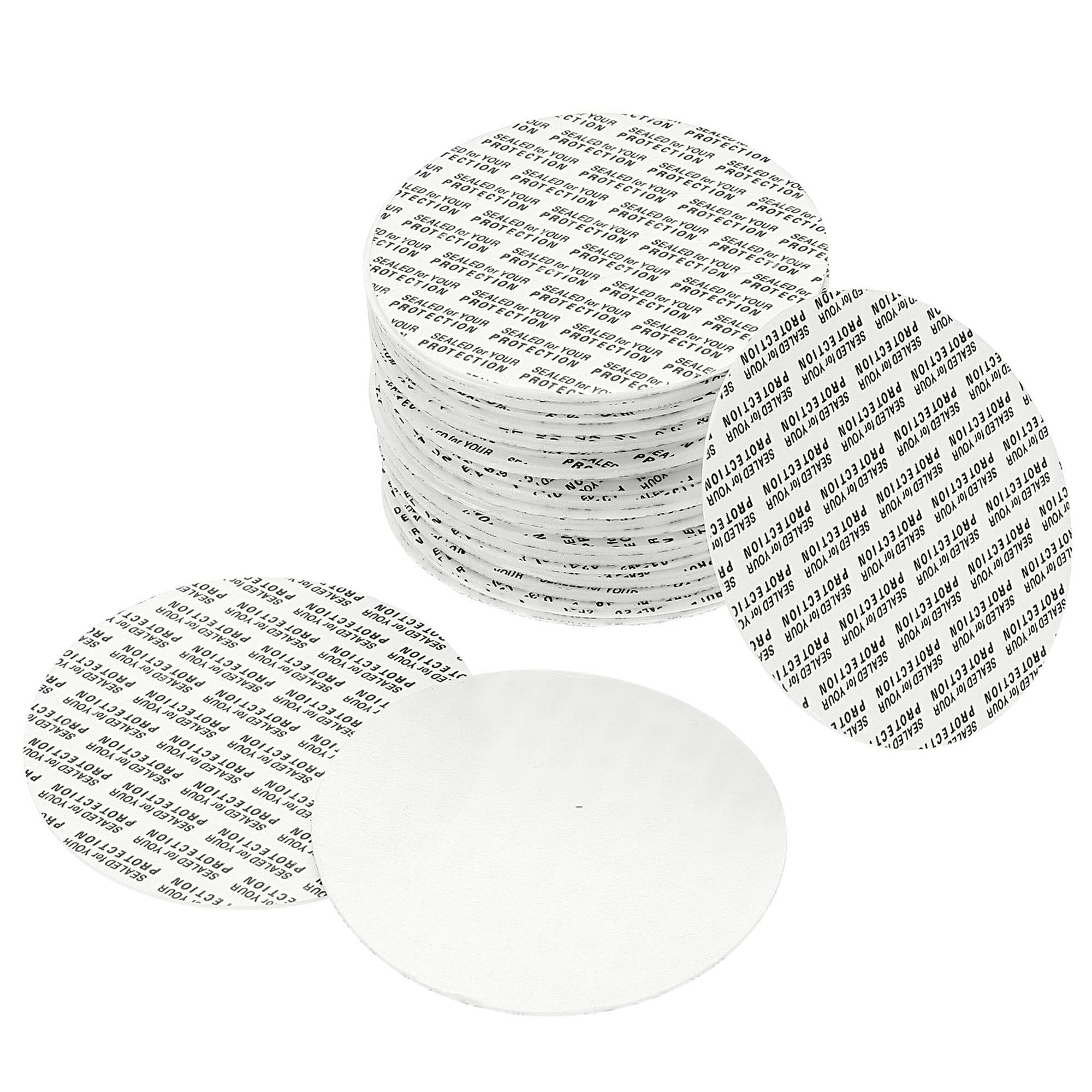 PATIKIL 89mm/3.5" Foam Lid Liner, 50 Pack PS Foam Resistant Tamper Pressure Sensitive Seal for Bottle Cap Liners Seals