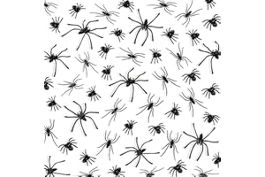 BAINFE 3 Sizes 150 Pieces Plastic Spiders Halloween Realistic Plastic Spiders Small Spiders Fake Tiny Spider Toys Prank Props for Halloween Home and Party Decorations