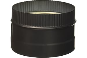 M&G DuraVent M & G DURAVENT 6DBK-AD 6" DuraBlack Stove Adapter, Diameter: 6", Black