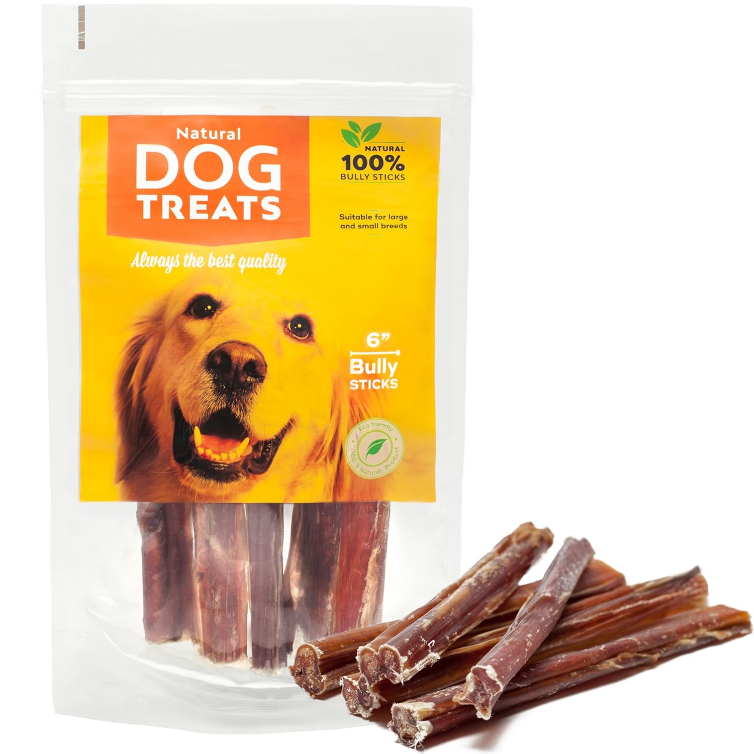 100 Natural 6inch Premium Quality Bully Pizzle Sticks for Dogs, 5 Pack Amazon.co.uk Pet Supplies
