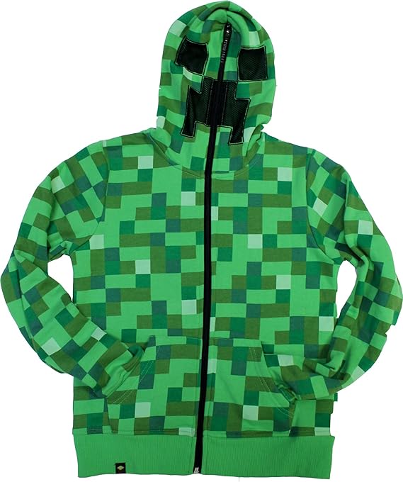 Vêtement Jeu Vidéo Doux Sweat à Capuche Minecraft Creeper Pour Garçon - Produit Officiel Noir Vêtement Gaming Creeper Garçon - 12