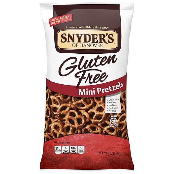SNYDER’S OF HANOVER GLUTEN FREE MINI PRETZELS, 8...