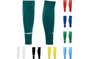 LION SPORTSWEAR Soccer Sock Leg Sleeves to Accompany Grip Socks - Fits Over Calf/Shin Guards - Variety of Colours to Match Your Team Kit