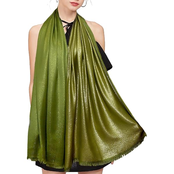 Pantonight Châle De Soirée Métallique Étincelant Pour Femme - Gris Clair Argenté Extra Large
