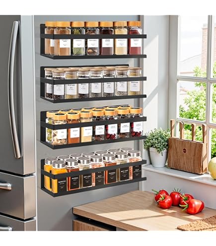Amazon.com: Zevro Zero Gravity Magnetic Spice Rack with 12