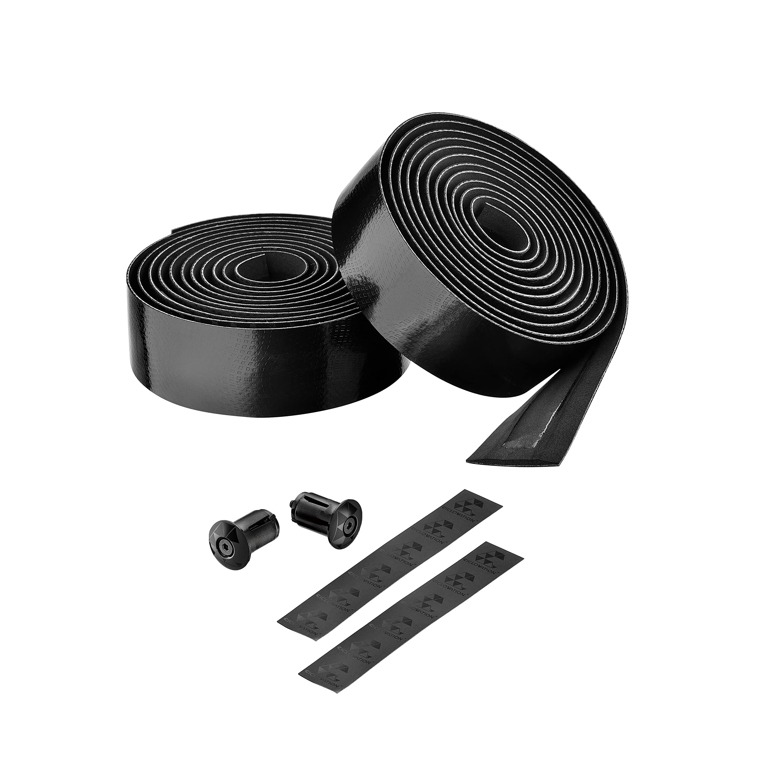 CICLOVATION BAR Tape, Leather Touch_Fusion, Synthetic Leather with Fusion Colorway on the Iridescent Textures for Superb Grip and handling Performance, T.3mm/W.30mm/L.2000mm, Fusion Black