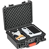 keketoha Hard Case for DJI Mini 3 Pro: IP67 Waterproof Carrying Cases for Mini 4/3 Pro/3 Drone RC 2/RC Smart Controller | Traveling Storage Box for Propellers Accessories (Case Only) (Black for RC 2)