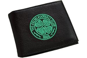 CELTIC F.C. Celtic FC Mens Official Leather Wallet With Embroidered Football Crest