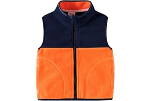 Diayiko Boys Full Zip Polar Fleece Vest Sleeveless Outwear Warm Jacket with Pockets