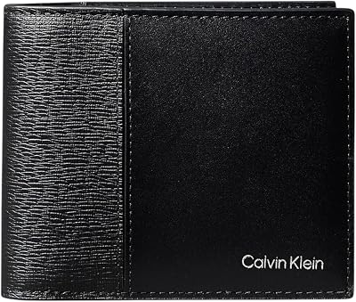 Cartera Hombre Refined Mix Billfold de Piel, Negro (Black), Talla Única
