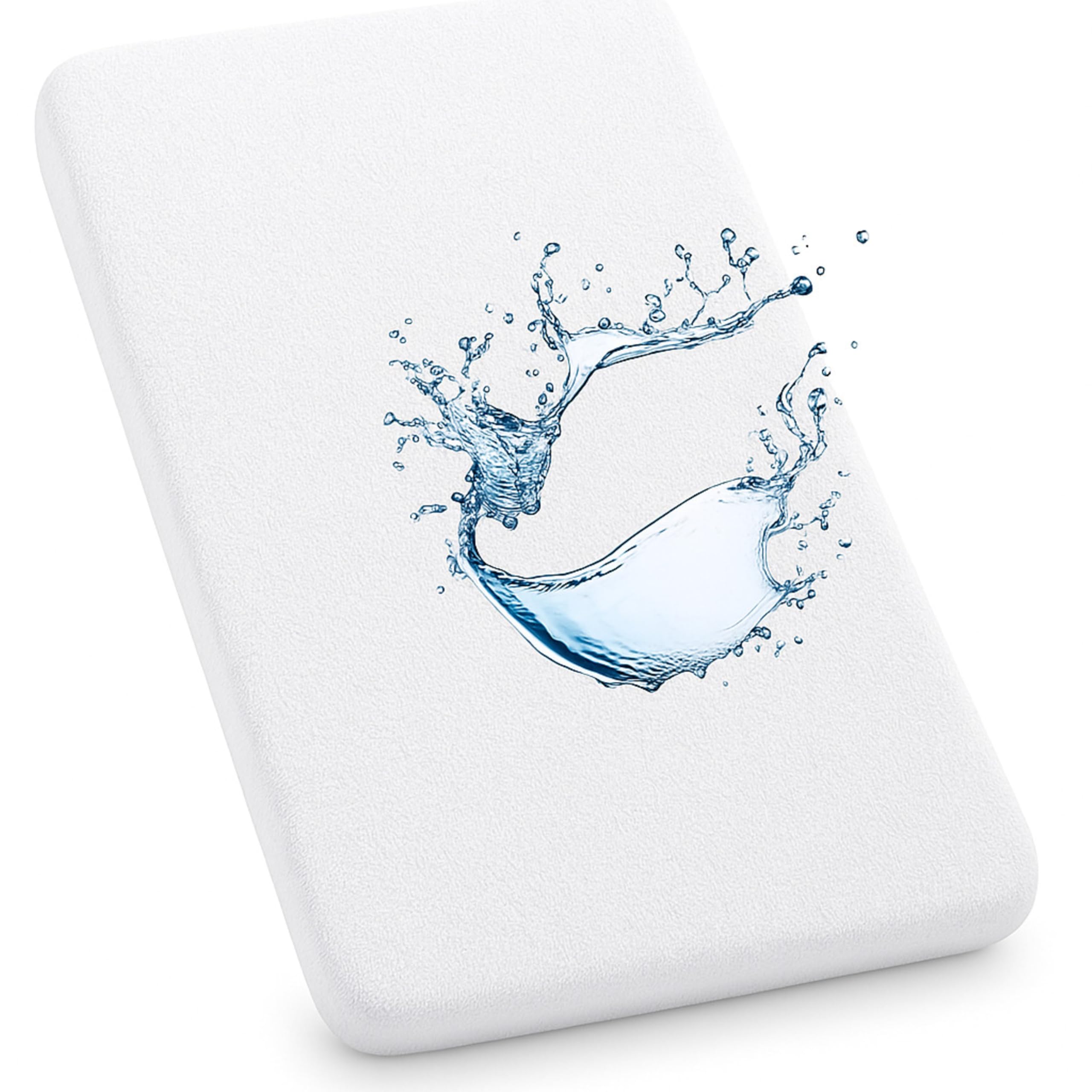 Dudu N Girlie Waterproof Crib Mattress Protector - Terry Towel Mattress Topper - 5 cm Extra Deep Box Stretch Skirt - Machine Washable Mattress Cover, 40x90cm.